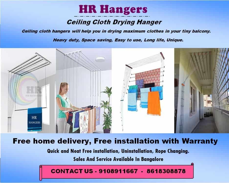 HR Hangers best ceiling cloth drying hanger service in bangalore