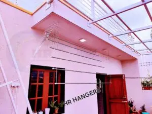 High-quality ceiling clothes drying hangers installed by HR Hangers. Free delivery, free installation, and dedicated service available exclusively in Bangalore.