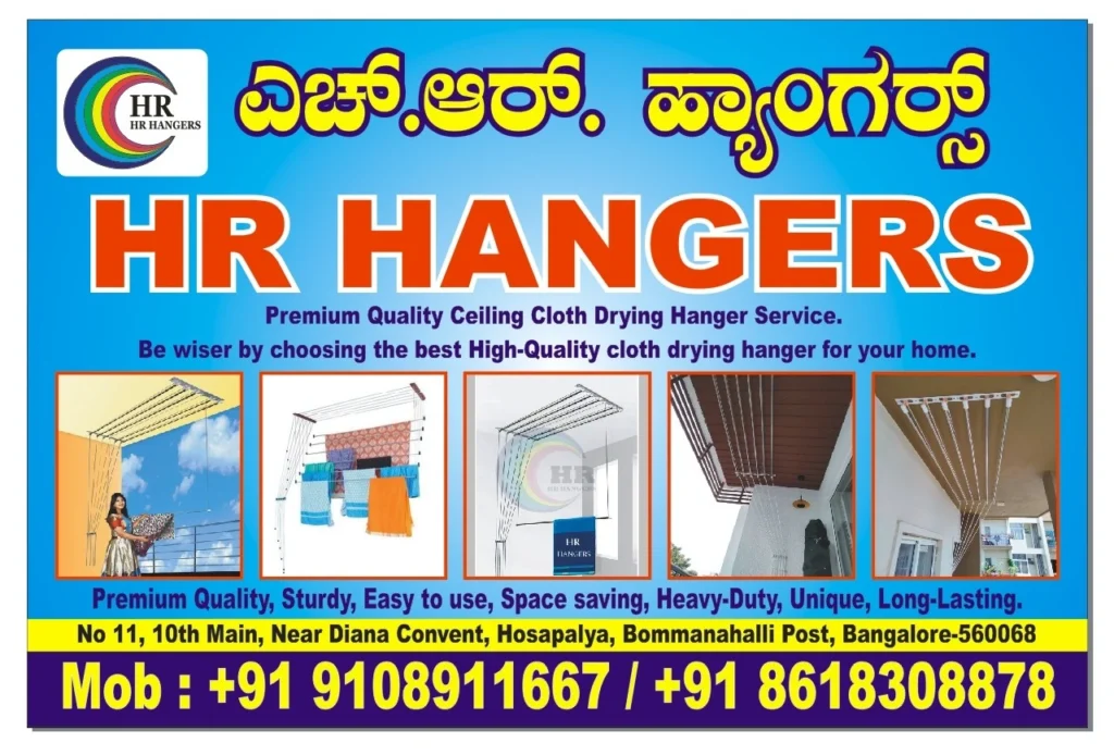 HR Hangers Jindal stainless steel balcony clothes drying hanger installation in Bangalore with premium quality materials