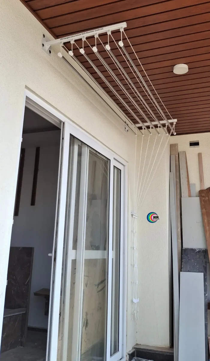 HR Hangers Wall Mounted Clothes Drying Rack Jindal Grade 304 Stainless Steel